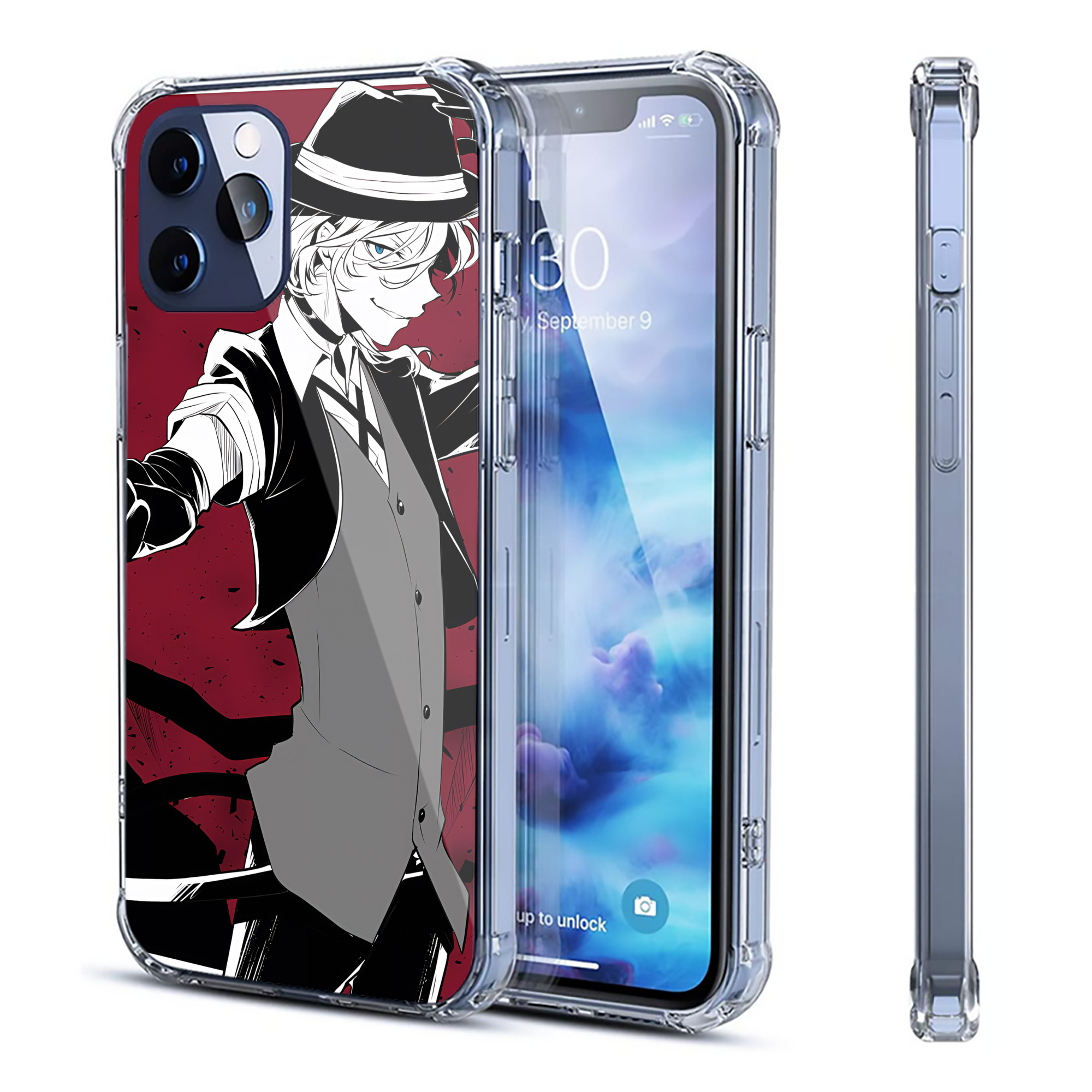 （画像用） 文豪ストレイドッグス Bungo Stray Dogs 【iPhone 12シリーズ対応】透明スマホケース（クリアソフトケース）